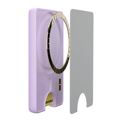 Casely MagWallet | Starfish Wishes | Coral Pink Shimmer | Slim Wallet Card Holder | Compatible with MagSafe | Soft-Touch Hard Silicone | Holds Up to 3 Cards