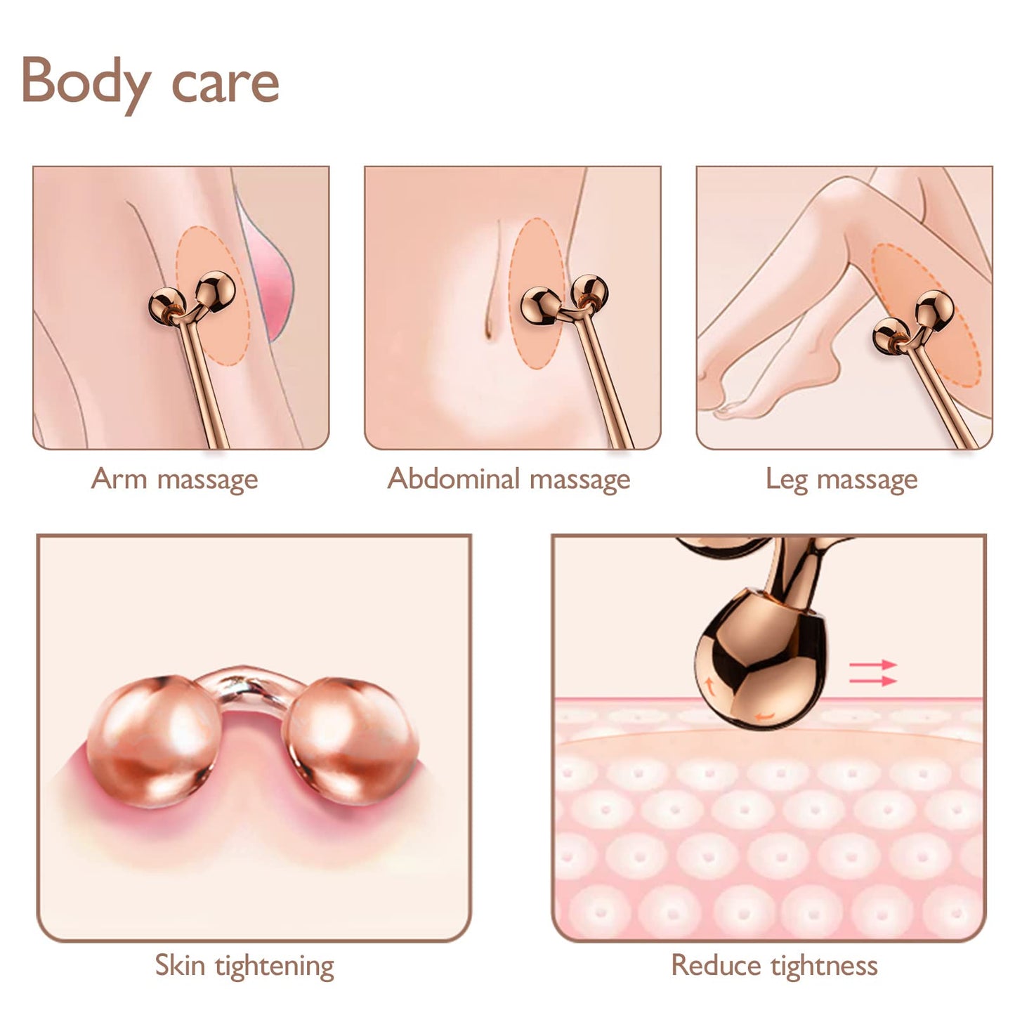 Tekson Faical Roller Massager, 3D Metal Face Massage Tool for Reduce Puffiness, Remove Eye Wrinkles, Face Lift, Increase Firmness, Anti-Aging, Skin Tightening (Zinc Alloy)