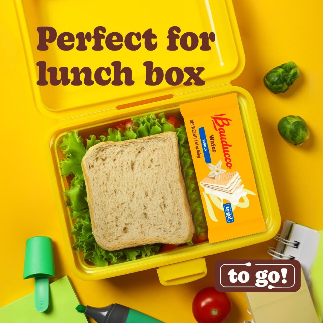 Bauducco Chocolate & Vanilla Wafer Cookies - Convenient Single Serve Wafer Cookies With 3 Layers of Cream - Delicious Sweet Snack on the go or Dessert 28.2oz (Pack of 20)