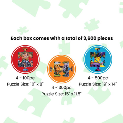 MasterPieces - Jigsaw Puzzle 12-Pack Bundle Set, Artist Gallery Collection Series 2 Landscape and Animal Puzzles, Family Fun for Adults and Kids