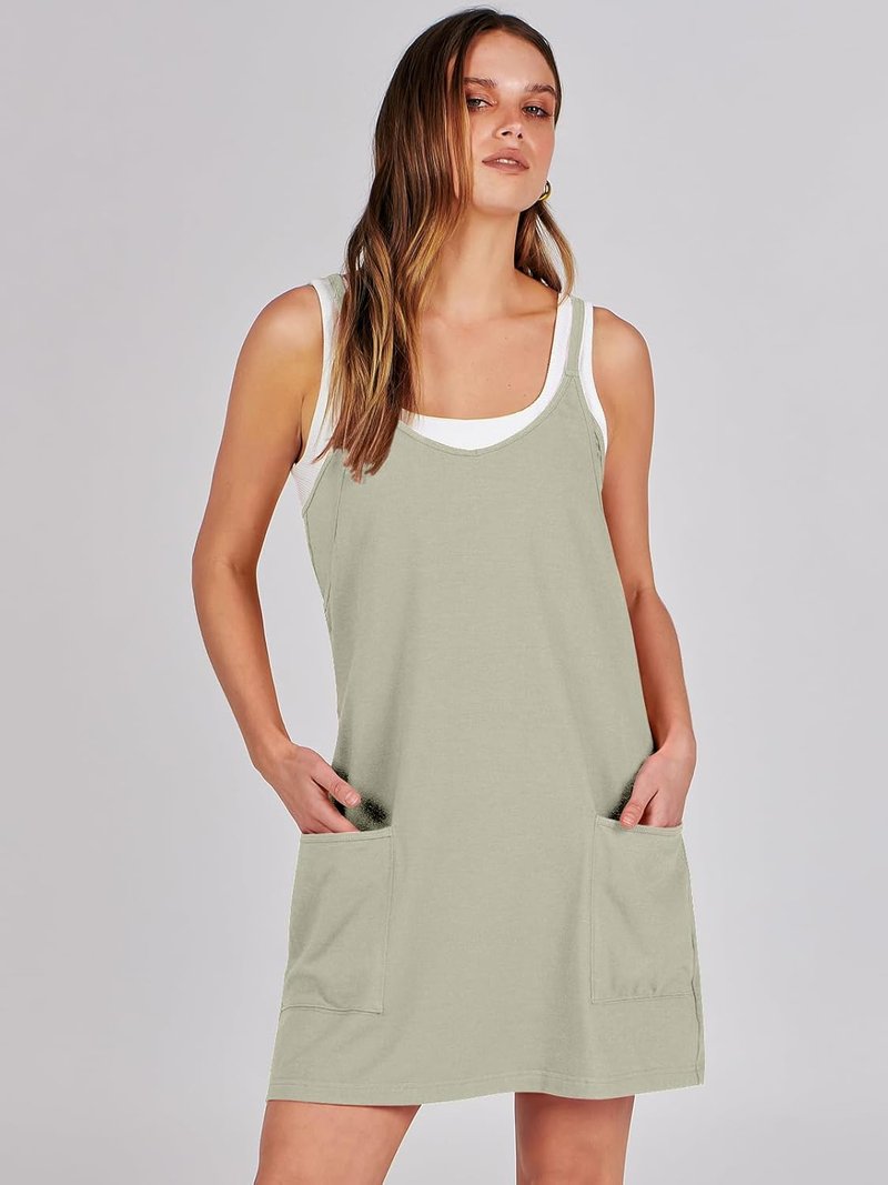 Women’s Athletic Tennis Dress - Summer Workout Mini Romper with Built-In Shorts | Travel & Vacation Ready