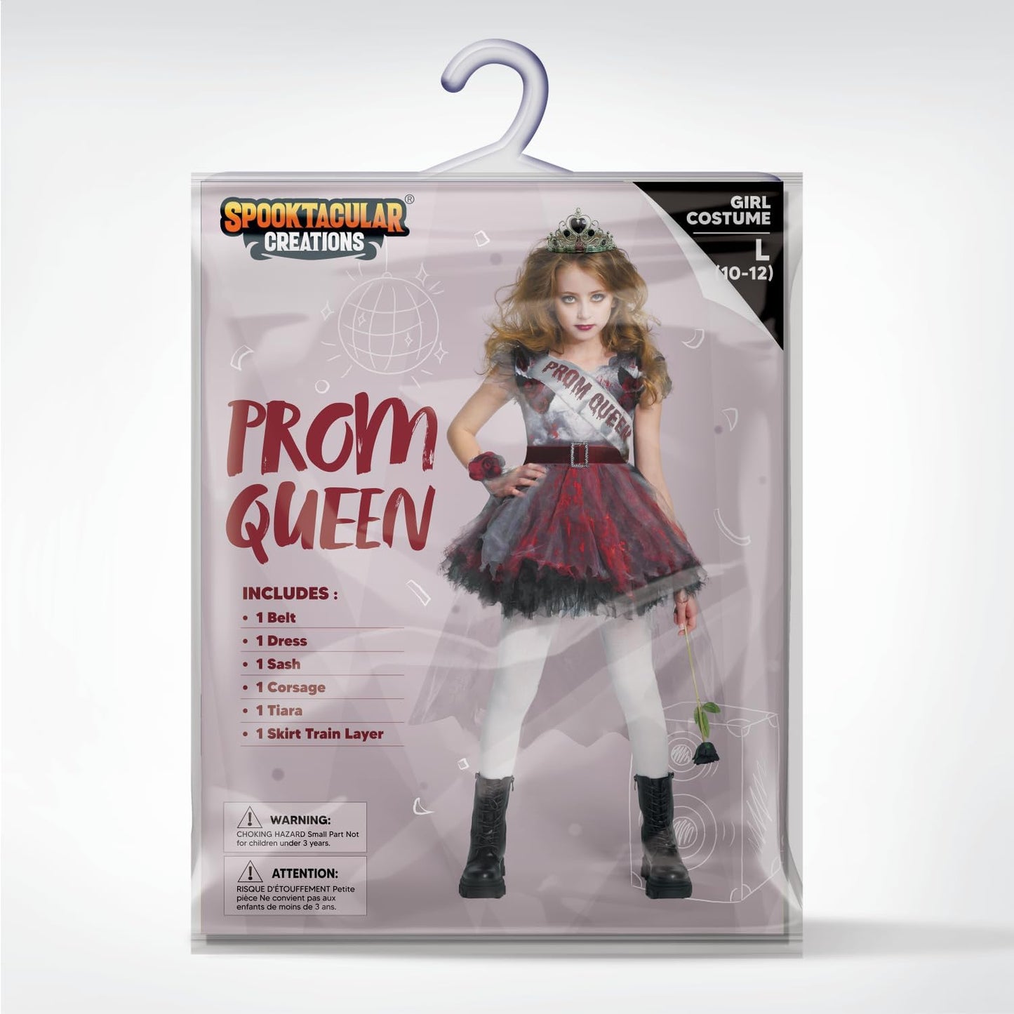 Spooktacular Creations Zombie Prom Queen Costume for Girls, Halloween Costumes for Kids, Zombie Princess Outfit for Girls