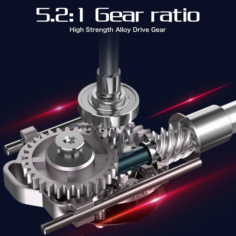 Sougayilang Spinning Combo - 5.2:1 Gear Ratio Fishing Rod with 15.6LB Drag | IM7 Graphite, Stainless Steel Guides for Bass, Trout, Redfish