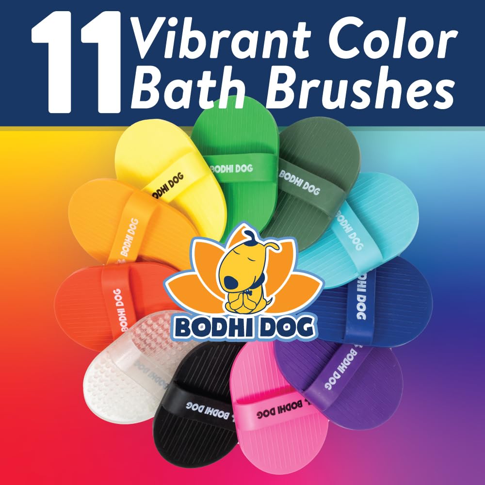 Bodhi Dog Shampoo Brush - Pet Grooming & Bath Supplies for Cats and Dog - Bath Brush for Long & Short Hair - Premium Scrubber for Shower, Bathing & Massage (One Pack, Blue)