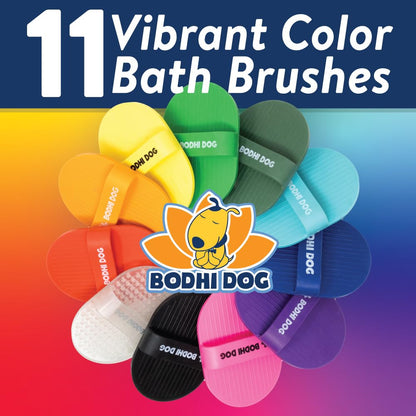 Bodhi Dog Shampoo Brush - Pet Grooming & Bath Supplies for Cats and Dog - Bath Brush for Long & Short Hair - Premium Scrubber for Shower, Bathing & Massage (One Pack, Blue)
