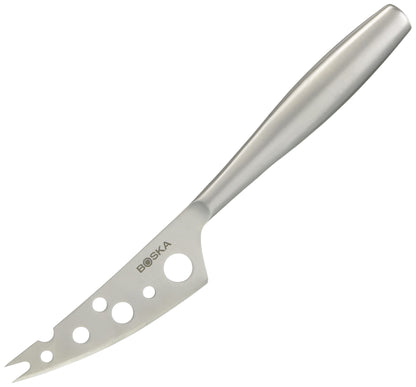BOSKA Stainless Steel Cheese Knife - Copenhagen Nr.2 For All Types of Cheese - Multi-Functional Cheese Slicer - Handheld Slicer - Silver Non-Stick - Dishwasher Safe - For Kitchen Cooking