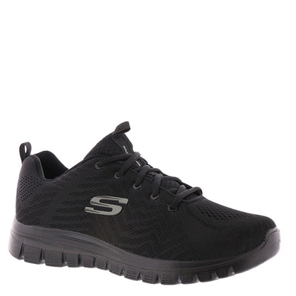 Skechers Women's Graceful Get Connected Sneaker, Black Mesh Trim, 6 UK