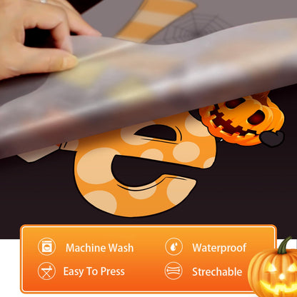 Halloween Iron on Transfer for T-Shirts, Orange Pumpkins Heat Transfer Vinyl Stickers, Heflashor 12 PCS Fall HTV Pumpkins Leopard Pattern Iron on Decals Patches for Party, Easy Press