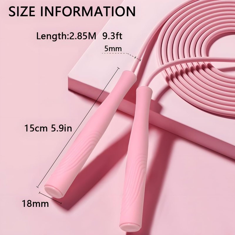 WANSPOORTS Adjustable Jump Rope for Fitness and Exercise-Lightweight Skipping Rope for Kids,Cardio, Boxing, and Weight Loss-Speed Rope perfect for Men & Women (Blackk)