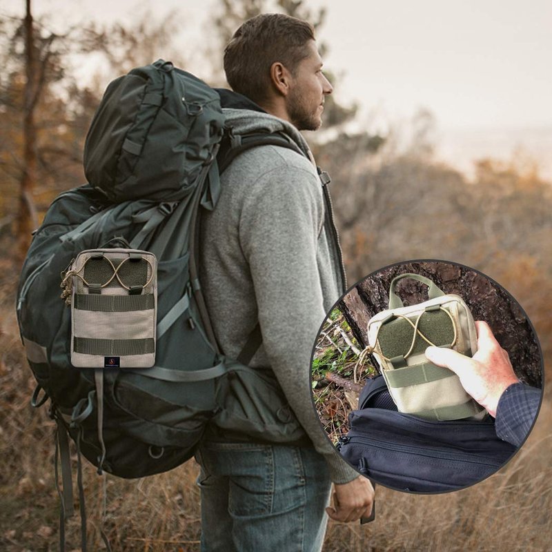 ROARING FIRE Ember Pro MOLLE EDC Utility Organizer Pouch is Small and Compact to Carry Knives, Flashlights, Pens, a Small notebook, EDC Gear, USB Cables, Earphones, Power Bank and etc