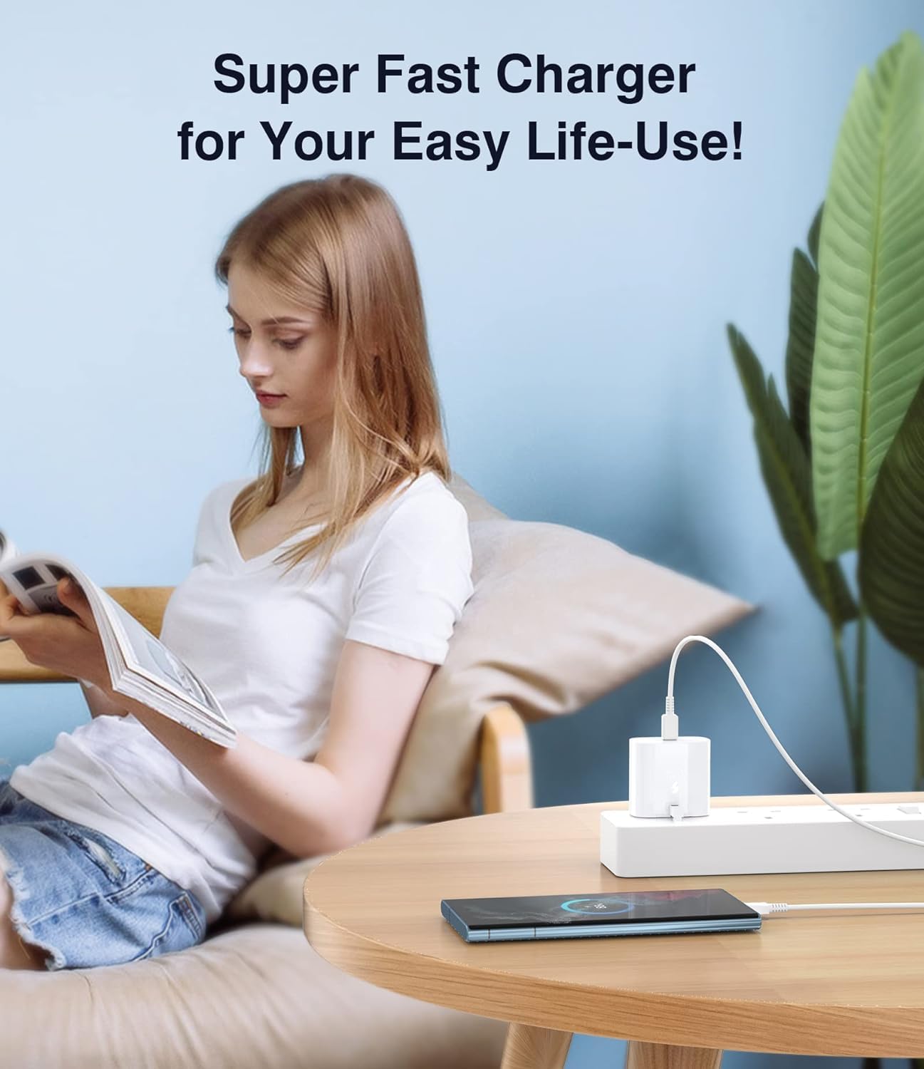 2-Pack Samsung Super Fast Charger, USB C Charging Plug UK and 2M Cable USBC to Type C for Phone Samsung Galaxy S24 S23 Ultra S22 fe S21+ S20 A33 A34 A35 A55 A53 A54 A16 A15 A14 A13 A12 A05S A04S A32