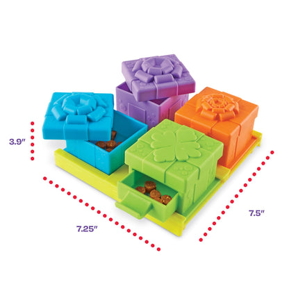 Brightkins Surprise Party Treat Puzzle - Enrichment Puzzls Toys for Dogs, Interactive Gifts for Puppies