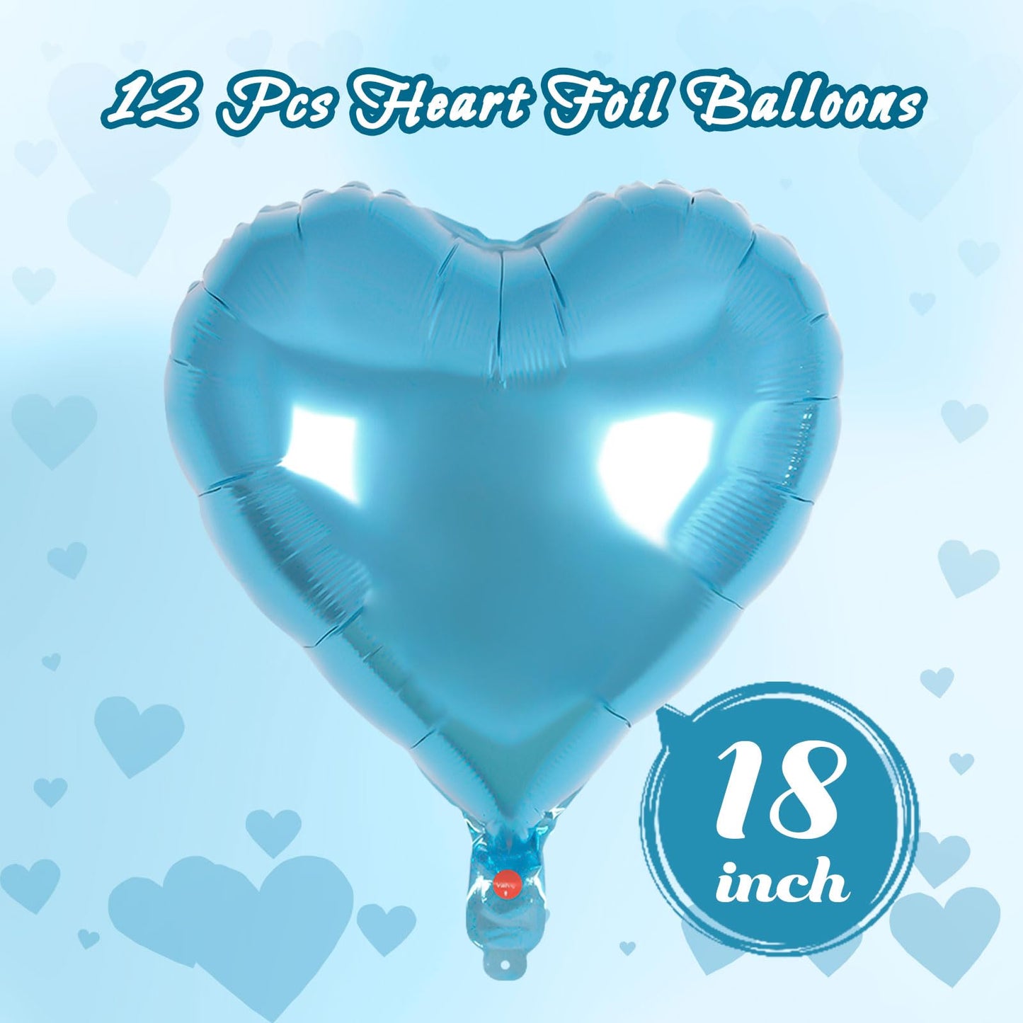 12 Pcs Red Heart Balloons,18 Inch Heart Foil Balloons Love Balloon Valentine Balloon for Birthday Party Wedding Engagement Party Baby Shower Valentine Day Decorations (red)