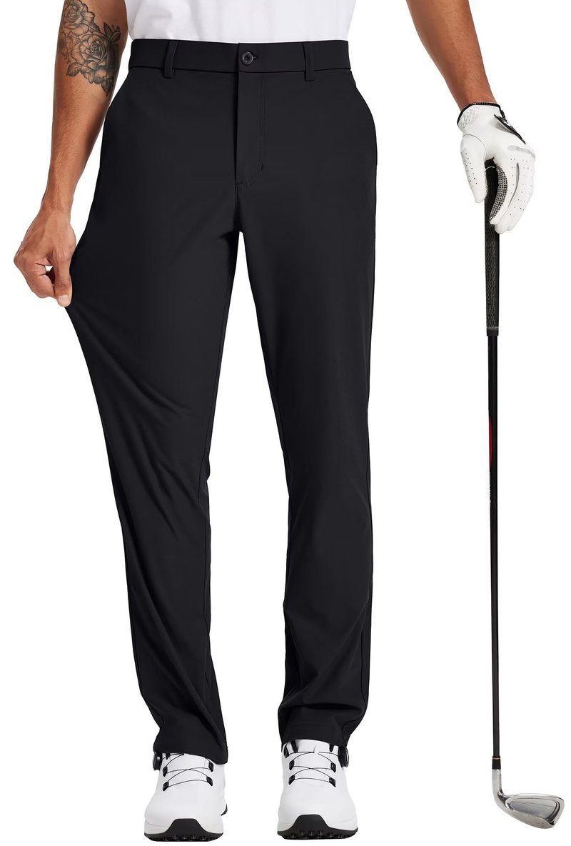 Tyhengta Men's Golf Pants 30"/32"/34" Lightweight Comfy Stretch Work Dress Pants