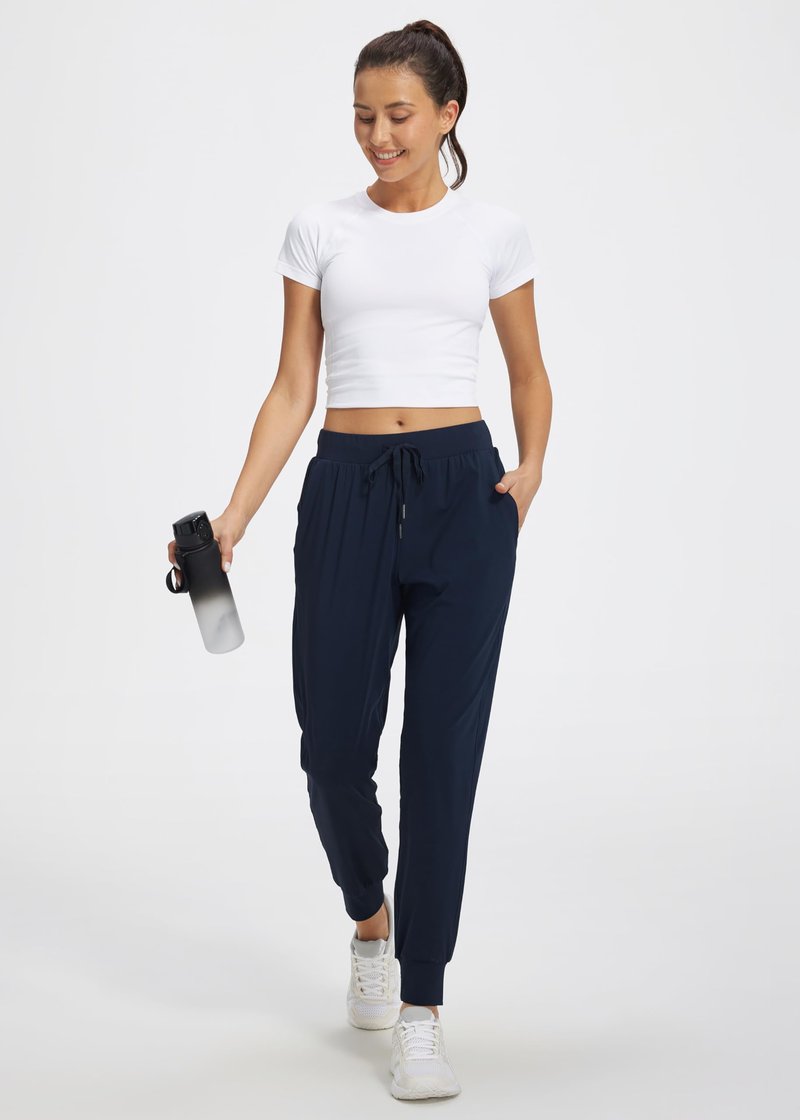 Libin Joggers for Women Petite/Regular/Tall Dance Sweatpants Athletic Workout Tapered Lounge Casual Teacher Pants for Running Yoga Cloths, Navy 3XL