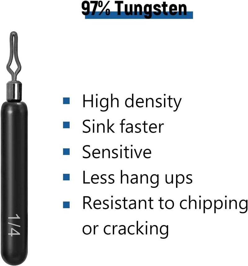 Tungsten Drop Shot Weights - 12Pcs Fishing Sinkers for Bass | Durable & Heavyweight