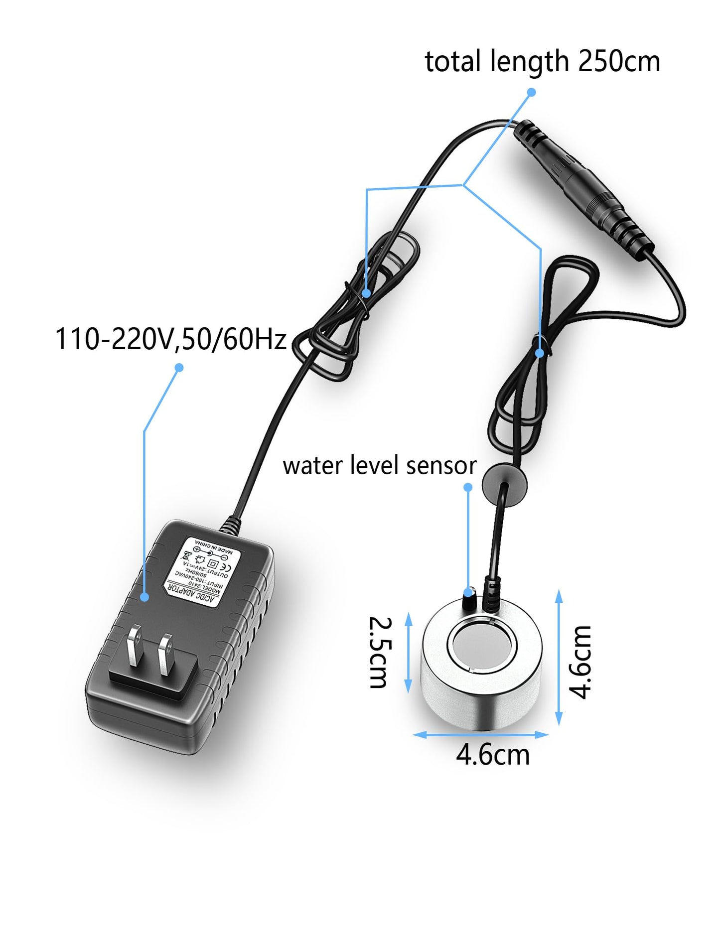 alizzy Ultrasonic Mist Maker, Indoor Fountain Water Feature Pond Portable Reptile Fogger Air humidifier, Halloween Cauldron Mini Fog Machine
