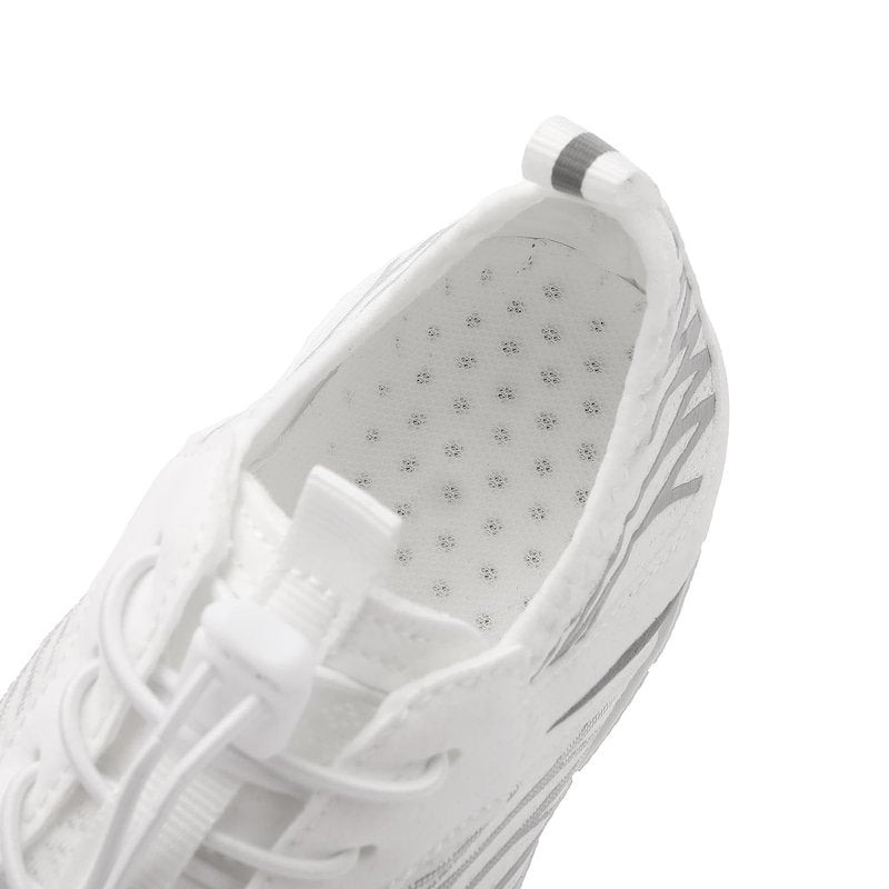 UBFEN Water Shoes Aqua Swim Shoes Mens Womens Beach Sports Quick Dry Barefoot for Boating Fishing Diving Surfing H White/Grey 10 Women/8.5 Men