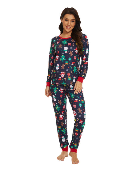 MyFav Family Matching Christmas Pajamas Set Xmas Gift PJS Set Holiday Sleepwear, Women-XS