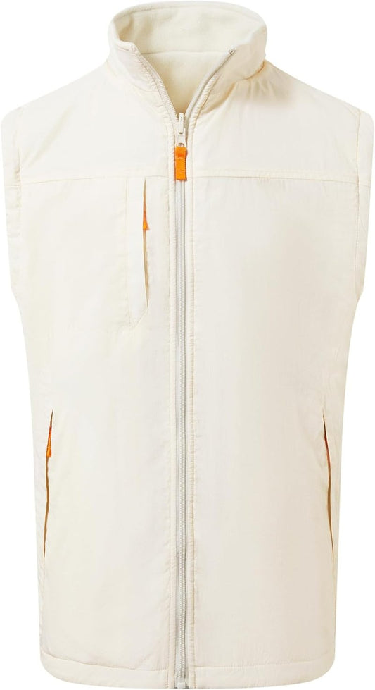 Men's Golf Vest - Reversible Windproof Fleece Jacket | Lightweight & Warm Sleeveless Outerwear