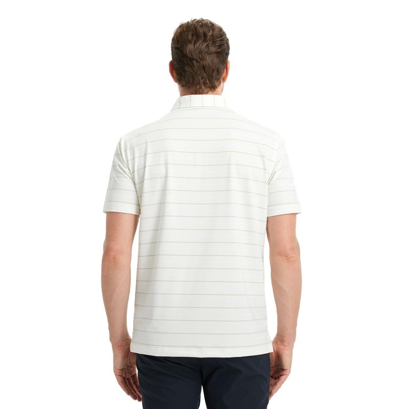 M MAELREG Mens Polo Shirts Short Sleeve Quick Dry Fit Striped Performance Lightweight Active Mens Golf Polo Shirts