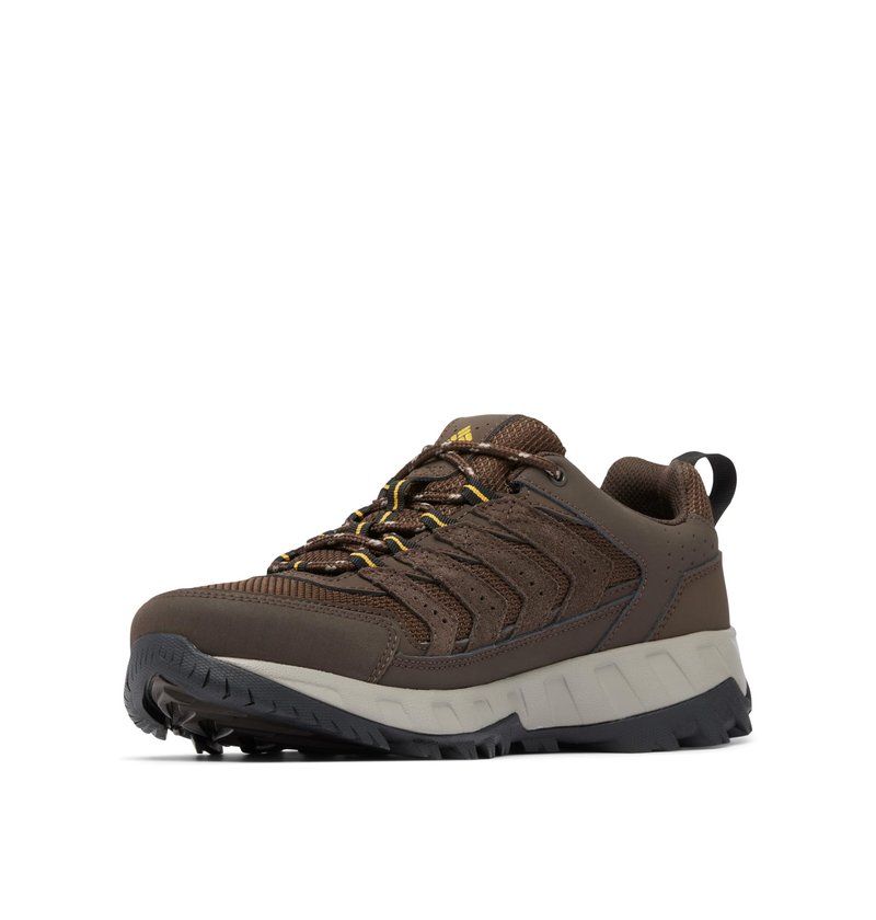 Columbia Men's Strata Trail Low, Cordovan/Golden Yellow, 11.5