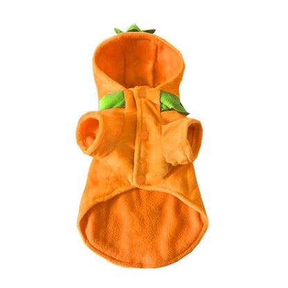 Dog Cat Halloween Pumpkin Costume Pet Cosplay Outfits Clothes Fleece Hoodie Sweater Coat Halloween Costumes for Dogs Puppy Cats