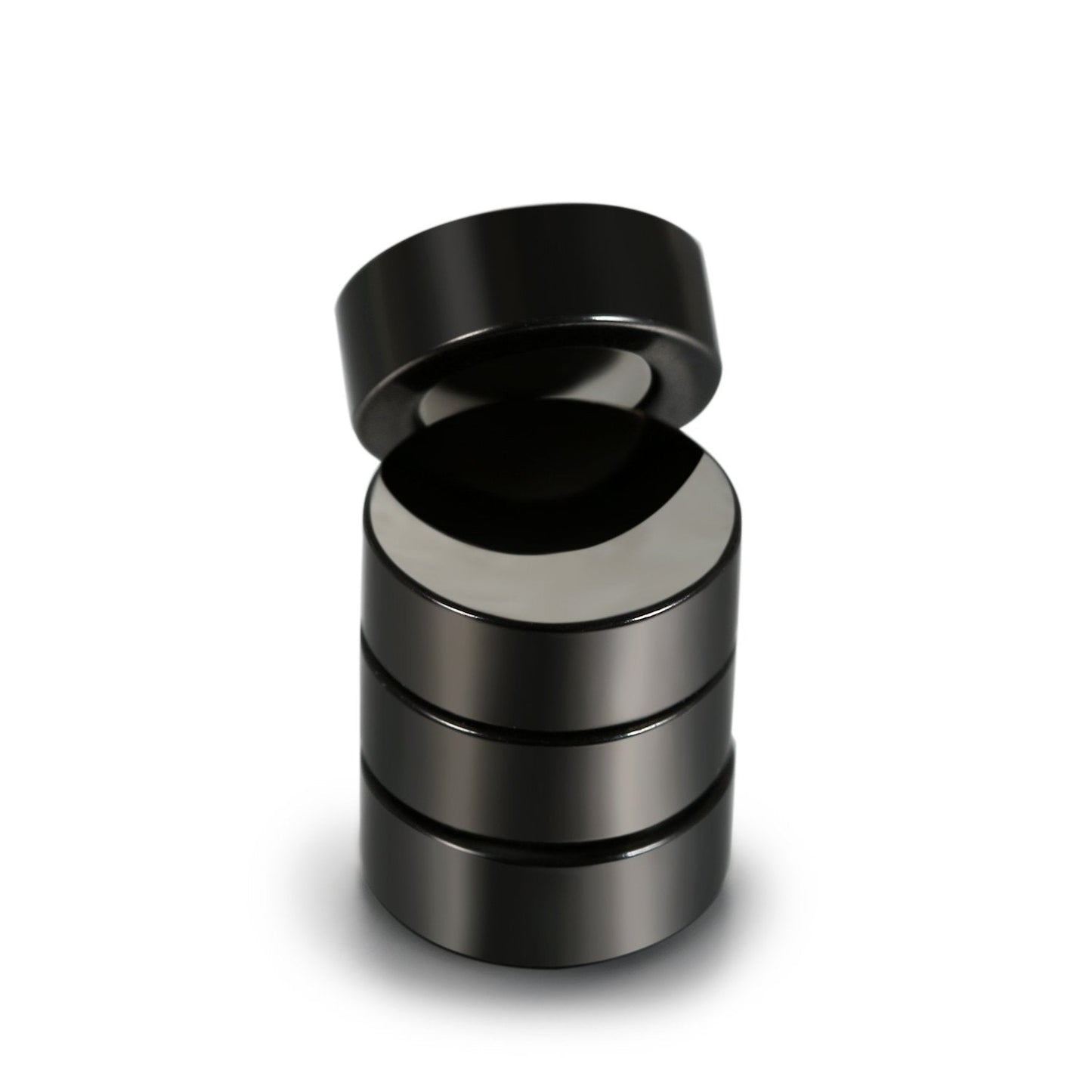 Flongo Men's Women Punk 6-12mm Stainless Steel Black Magnetic Non-piercing Clip Fake Cheater Stud Earrings