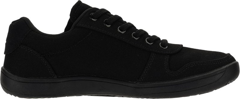 WHITIN Wide Toe Box Barefoot Sneakers for Women Canvas Minimalist Fashion Zero Drop Sole Shoes Size 7 Walking Training All Black 38