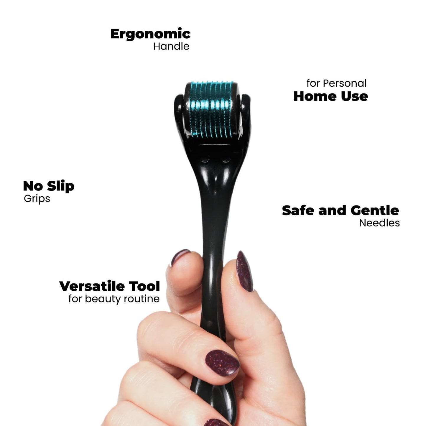 ROSELYNBOUTIQUE Derma Roller for Hair Beard Facial Skin Face 540 Titanium Microneedle - At-Home Beauty Instrument - Holiday Gift for Men Women