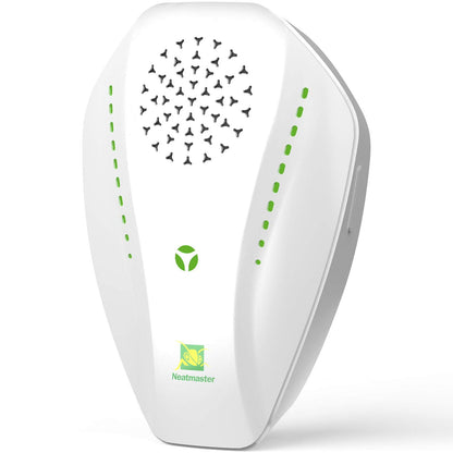 Neatmaster Ultrasonic Repeller & Insect Indoor Repeller, Electronic Ultrasonic Plug in Repellent for Roach, Mosquito, Mice, Spider, Ant, Flea, Bug, Pest Deterrent for House Garage Office Hotel-White