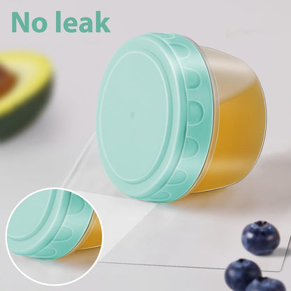 6 Pack 2.7 OZ Salad Dressing Container to Go with lids,Dishwasher and Microwave Safe Tiny Condiment Containers with Graduated Lines, Reusable and Leakproof Small Sauce Containers for Lunch Box