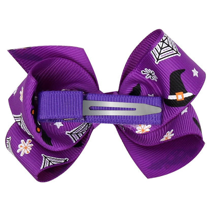 Love Sweety Baby Rose Halloween Headband Infant Pumpkin Hairband Bow Hair Clips (8pcs Clips)