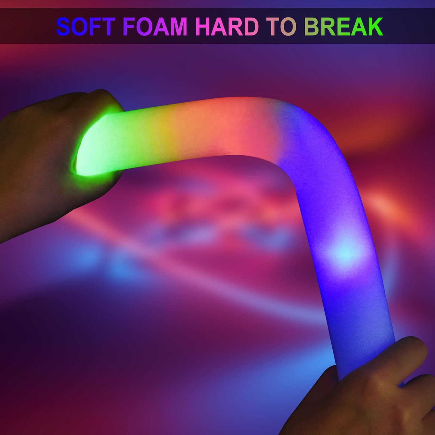 LifBetter Glow Sticks Bulk - 20Pcs LED Foam Sticks Glow Batons with Three Modes Party Flashing Light DJ Wands,for Festivals,Parties, Raves,Concert,Halloween