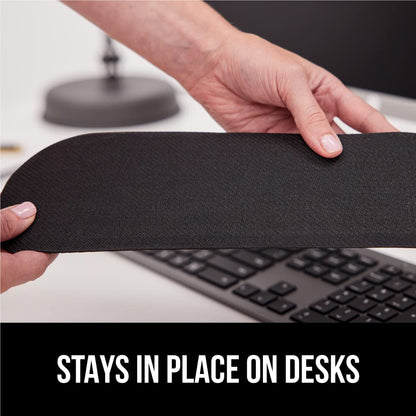 GORILLA GRIP Silky Gel Memory Foam Wrist Rest for Computer Keyboard, Mouse, Ergonomic Design for Typing Pain Relief, Desk Pads Support Hand and Arm, Mousepad Rests, Stain Resistant, 2 Piece Pad, Black