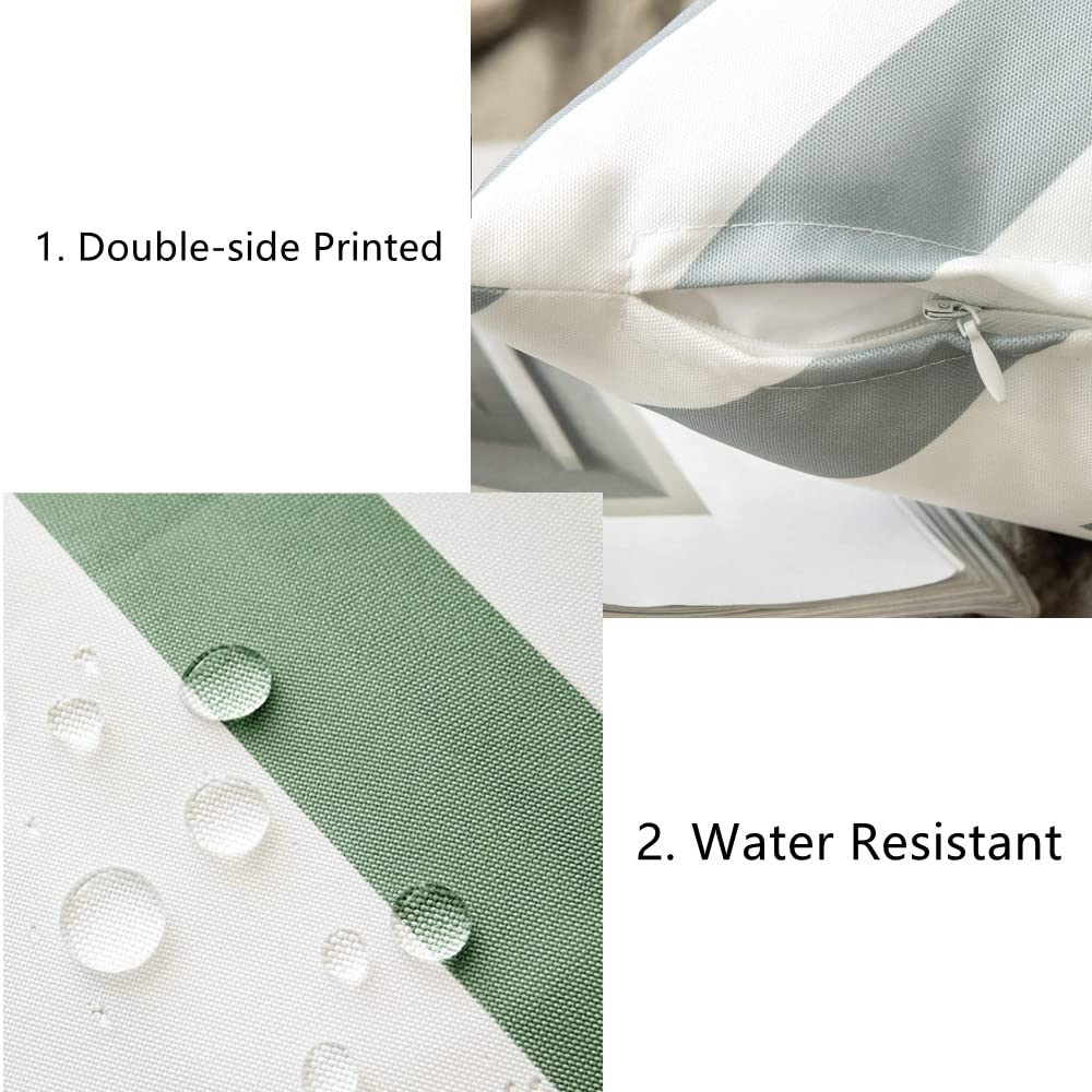 Hangood Waterproof Cushion Covers Outdoor Garden Geometry Set of 4pcs Throw Pillow Case Home Decorative Sofa Protectors Chair Living Room Grey 20"x20"