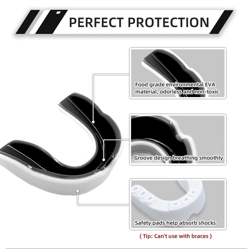 LPONJAR 5 Pack Toddler Kids Youth Mouth Guard, Moldable Sports Mouthguard with Case for Boys & Girls, Ideal for Non Braces, Football Lacrosse Hockey Basketball Boxing Soccer Taekwondo MMA Karate