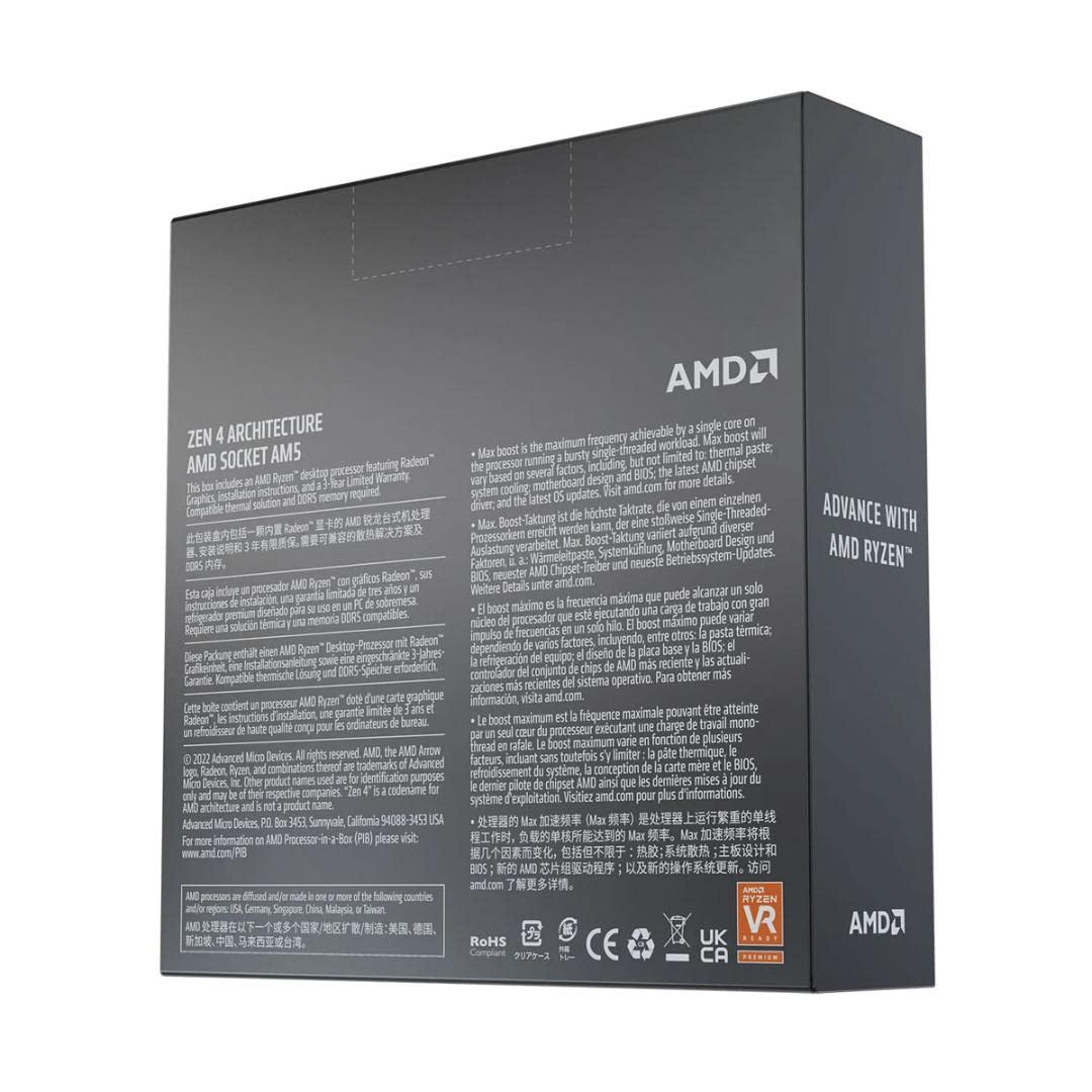 AMD Ryzen 5 7600X 6-Core, 12-Thread Unlocked Desktop Processor