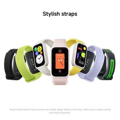 XIAOMI Smart Band 9 Active, Sports fitness tracker, 1.47'' TFT display, 60Hz high refresh rate, 18 Days Battery Life, sleep and health monitoring, 50 sports modes, 5ATM, iOS & Android - Black