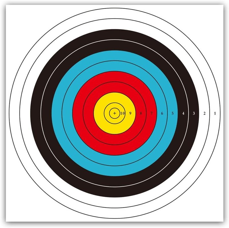 Archery Targets - 40cm Paper Targets for Backyard Practice | 30/50 Pack with 10 Ring Design for Hunting & Shooting