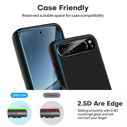 OMOTON 3+2 Pack for Google Pixel 9 Pro XL Screen Protector 6.8 Inch, 3 Tempered Glass Film & 2 Camera Lens Protector, Bubble-free, HD Clear, Not for 9 Pro/ 9