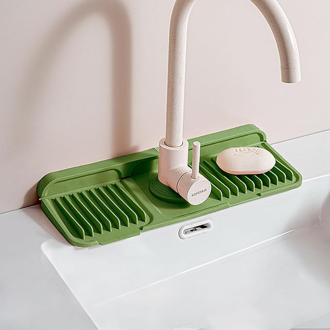 Button Style Faucet Drip Catcher – Silicone Faucet Mat