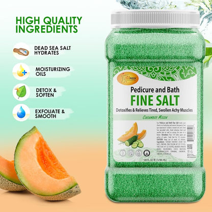 SPA REDI - Detox Foot Soak Pedicure and Bath Fine Salt, Lavender and Wildflower, 128 Oz - Made with Dead Sea Salts, Argan Oil, Coconut Oil, and Essential Oil, Hydrates, Softens and Moisturizes