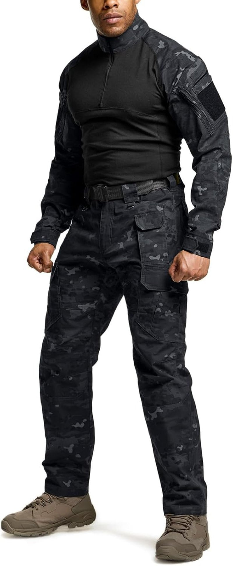 CQR Men's Tactical Pants - Water Resistant Ripstop Cargo Design | Lightweight EDC Hiking Gear