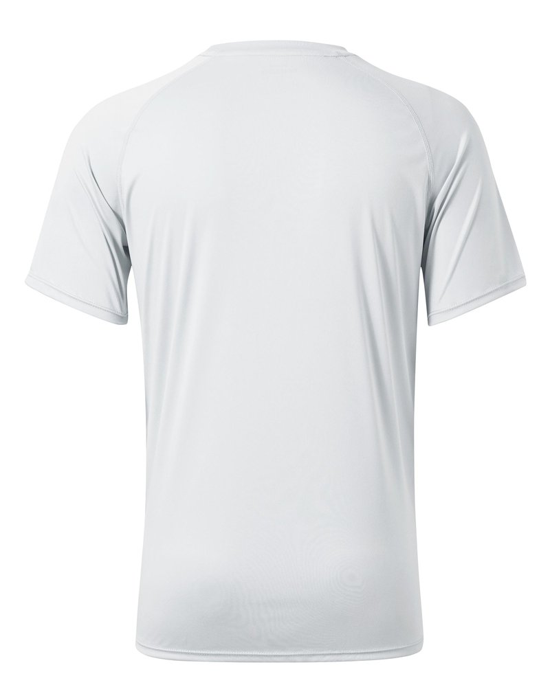 Willit Men's Rashguard Swim Shirt Short Sleeve UPF 50+ Sun Protection SPF Quick Dry Water Shirt White L