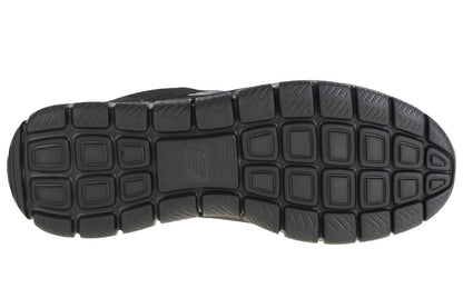 Skechers Men's Track-SYNTAC Sneaker, Black Leather Mesh Black Trim, 9 UK