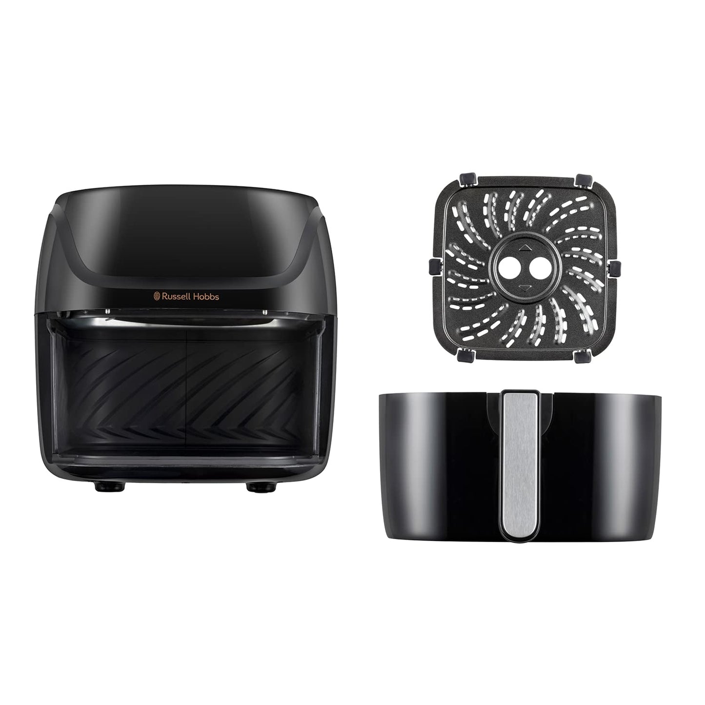 Russell Hobbs 4L Rapid Digital Air Fryer [7 Cooking Functions |10 Programs] Energy Saving, Max temp 220°C, Easy clean, Touch screen, Use without oil, Grill, Bake, Roast, Reheat, Frozen etc. 27160