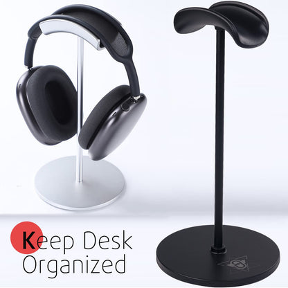 G.CATACC Headphone Stand for Desk, Anti-Slip Earphone Headset Holder for Apple, Bose, Sony, Philips, Sennheiser, Beats Gaming Over-ear Headphones - Black