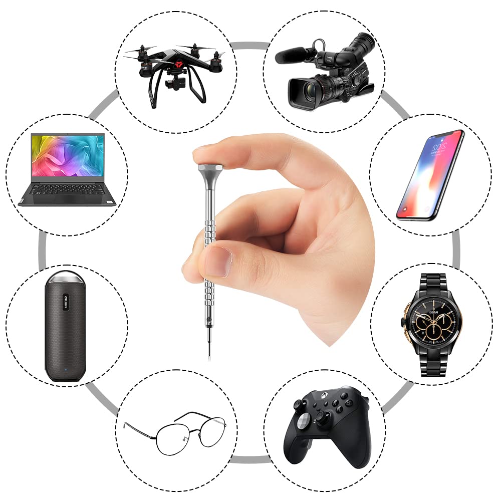 10 pcs Precision Slotted And Phillips Watch Screwdriver Set Different Sizes With 20 Extra Replace Blades Watchmaker Screwdriver Set for Watch,Jewelry,Eyeglass