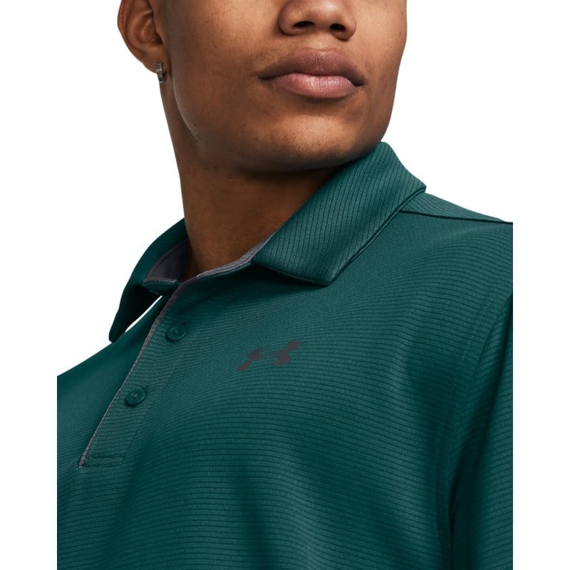 Under Armour Men's Tech Golf Polo, (449) Hydro Teal / / Pitch Gray, 3X-Large Tall